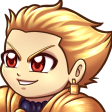 Gilgamesh emote Nadie me vence Emote Gilgamesh de la serie Record of Ragnarok con una sonrisa retante a la vez demostrando que nadie lo vence