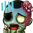 Zombie asustado emote Emote de un zombie asustado
