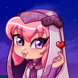ilustradora Vtuber monja demoniaca de Twitch
